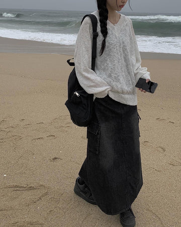 Lund V-neck Loose Fit Change of Season Knit